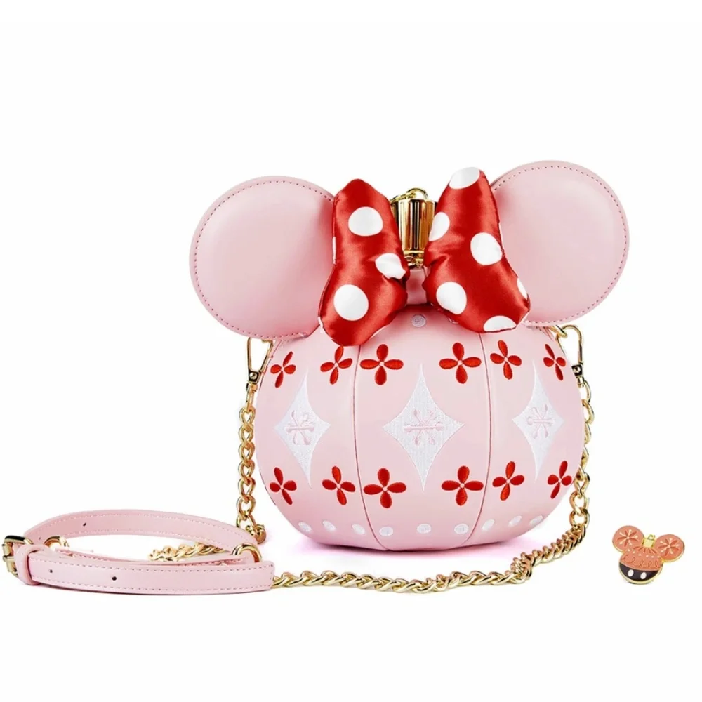 Loungefly‎ Stitch Shoppe Minnie Mouse Ornament Crossbody Bag and Pin